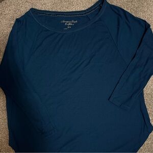 American Eagle Outfitters Deep Blue Long Sleeve Top 🦅